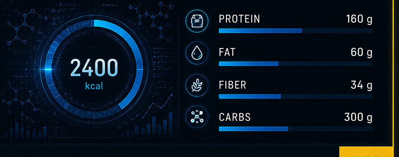 Nutrition intake calculator dashboard
