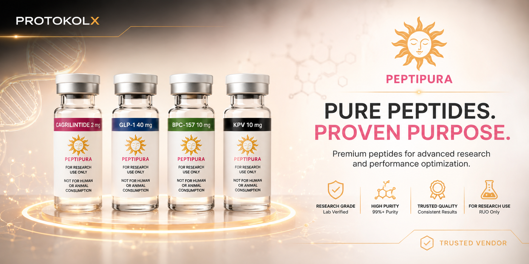 Peptipura pure peptides trusted vendor banner